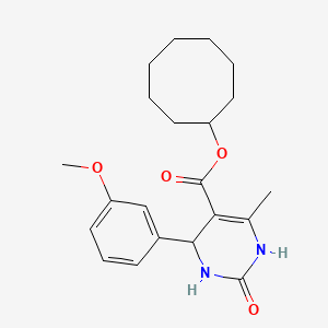 molecular formula C21H28N2O4 B5084791 Cyclooctyl 4-(3-methoxyphenyl)-6-methyl-2-oxo-1,2,3,4-tetrahydropyrimidine-5-carboxylate 