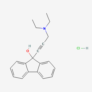 molecular formula C20H22ClNO B5084836 diethyl-[3-(9-hydroxyfluoren-9-yl)prop-2-ynyl]azanium chloride 