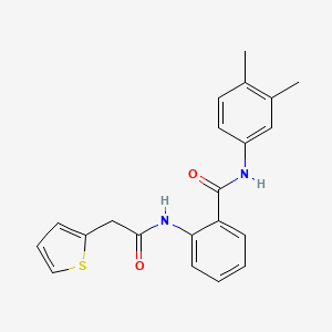 molecular formula C21H20N2O2S B5084917 N-(3,4-DIMETHYLPHENYL)-2-[2-(THIOPHEN-2-YL)ACETAMIDO]BENZAMIDE 