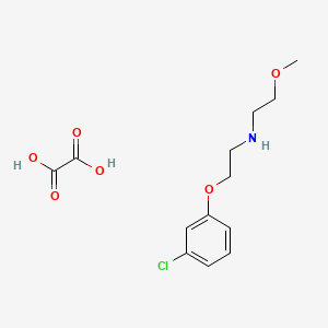 molecular formula C13H18ClNO6 B5084953 N-[2-(3-chlorophenoxy)ethyl]-2-methoxyethanamine;oxalic acid 