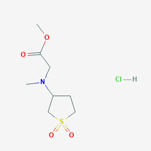 molecular formula C8H16ClNO4S B5084954 Methyl 2-[(1,1-dioxothiolan-3-yl)-methylamino]acetate;hydrochloride 