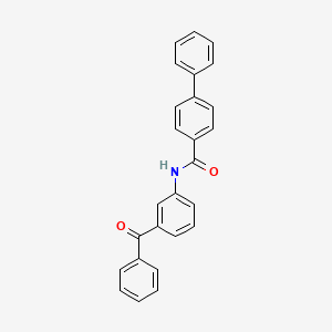 molecular formula C26H19NO2 B5085005 N-(3-benzoylphenyl)-4-phenylbenzamide 
