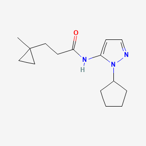 molecular formula C15H23N3O B5085101 N-(1-cyclopentyl-1H-pyrazol-5-yl)-3-(1-methylcyclopropyl)propanamide 