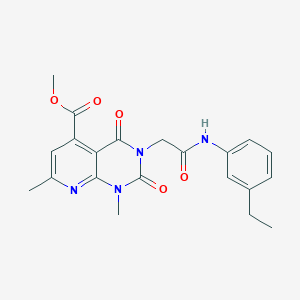 molecular formula C21H22N4O5 B5085278 METHYL 3-{[(3-ETHYLPHENYL)CARBAMOYL]METHYL}-1,7-DIMETHYL-2,4-DIOXO-1H,2H,3H,4H-PYRIDO[2,3-D]PYRIMIDINE-5-CARBOXYLATE 