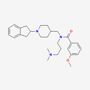 molecular formula C28H39N3O2 B5085399 N-[[1-(2,3-dihydro-1H-inden-2-yl)piperidin-4-yl]methyl]-N-[3-(dimethylamino)propyl]-3-methoxybenzamide 
