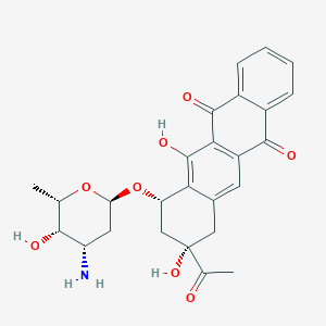 molecular formula C₂₆H₂₇NO₈ B050854 4-Demethoxy-11-deoxydaunorubicin CAS No. 77312-66-4