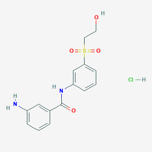 molecular formula C15H17ClN2O4S B5085448 3-amino-N-[3-(2-hydroxyethylsulfonyl)phenyl]benzamide;hydrochloride 