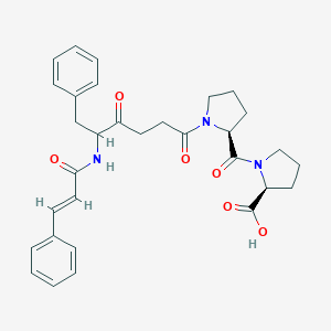 molecular formula C31H35N3O6 B050855 Cinnamoyl-phe-(C)gly-pro-pro CAS No. 121822-29-5