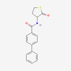 molecular formula C17H15NO2S B5085512 N-(2-oxotetrahydrothiophen-3-yl)biphenyl-4-carboxamide 