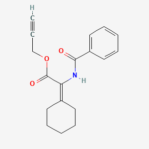 molecular formula C18H19NO3 B5085540 PROP-2-YN-1-YL 2-CYCLOHEXYLIDENE-2-(PHENYLFORMAMIDO)ACETATE 