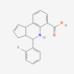 molecular formula C19H16FNO2 B5085567 4-(2-FLUOROPHENYL)-3H,3AH,4H,5H,9BH-CYCLOPENTA[C]QUINOLINE-6-CARBOXYLIC ACID 