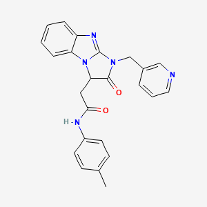 molecular formula C24H21N5O2 B5085574 N-(4-methylphenyl)-2-[2-oxo-1-(pyridin-3-ylmethyl)-2,3-dihydro-1H-imidazo[1,2-a]benzimidazol-3-yl]acetamide 