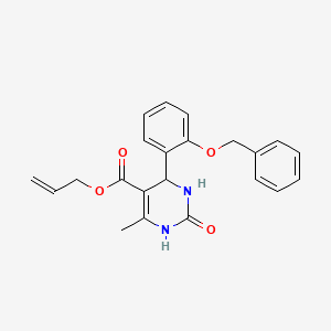 molecular formula C22H22N2O4 B5085626 Prop-2-en-1-yl 4-[2-(benzyloxy)phenyl]-6-methyl-2-oxo-1,2,3,4-tetrahydropyrimidine-5-carboxylate 