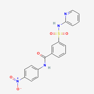 molecular formula C18H14N4O5S B5085779 N-(4-NITROPHENYL)-3-[(PYRIDIN-2-YL)SULFAMOYL]BENZAMIDE 
