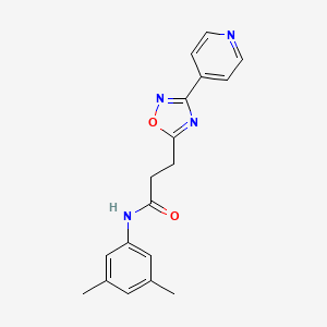 molecular formula C18H18N4O2 B5085832 N-(3,5-Dimethylphenyl)-3-[3-(pyridin-4-YL)-1,2,4-oxadiazol-5-YL]propanamide 
