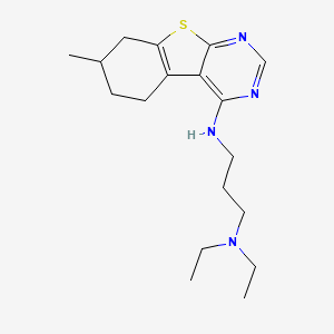 molecular formula C18H28N4S B5085954 N-[3-(DIETHYLAMINO)PROPYL]-N-(7-METHYL-5,6,7,8-TETRAHYDRO[1]BENZOTHIENO[2,3-D]PYRIMIDIN-4-YL)AMINE 