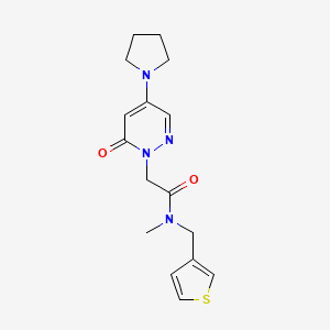 molecular formula C16H20N4O2S B5086026 N-methyl-2-(6-oxo-4-pyrrolidin-1-ylpyridazin-1-yl)-N-(thiophen-3-ylmethyl)acetamide 