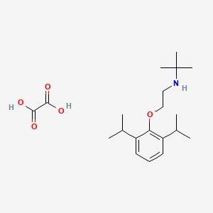 molecular formula C20H33NO5 B5086099 N-[2-[2,6-di(propan-2-yl)phenoxy]ethyl]-2-methylpropan-2-amine;oxalic acid 