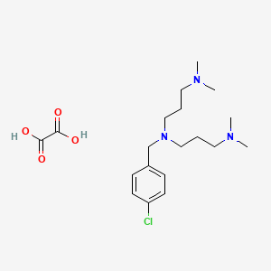 molecular formula C19H32ClN3O4 B5086276 N'-[(4-chlorophenyl)methyl]-N'-[3-(dimethylamino)propyl]-N,N-dimethylpropane-1,3-diamine;oxalic acid 