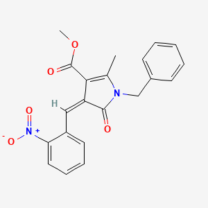 molecular formula C21H18N2O5 B5086283 METHYL (4Z)-1-BENZYL-2-METHYL-4-[(2-NITROPHENYL)METHYLIDENE]-5-OXO-4,5-DIHYDRO-1H-PYRROLE-3-CARBOXYLATE 