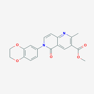 molecular formula C19H16N2O5 B5086355 METHYL 6-(2,3-DIHYDRO-1,4-BENZODIOXIN-6-YL)-2-METHYL-5-OXO-5,6-DIHYDRO[1,6]NAPHTHYRIDINE-3-CARBOXYLATE 