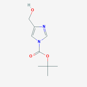 molecular formula C9H14N2O3 B050864 Tert-butyl 4-(hydroxymethyl)-1H-imidazole-1-carboxylate CAS No. 120277-50-1