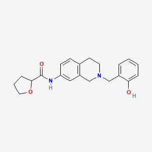 molecular formula C21H24N2O3 B5086827 N-[2-[(2-hydroxyphenyl)methyl]-3,4-dihydro-1H-isoquinolin-7-yl]oxolane-2-carboxamide 