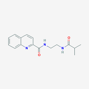 molecular formula C16H19N3O2 B508706 N-[2-(isobutyrylamino)ethyl]-2-quinolinecarboxamide CAS No. 947850-93-3