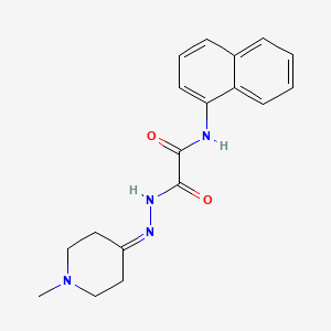 molecular formula C18H20N4O2 B5087752 N'-[(1-methylpiperidin-4-ylidene)amino]-N-naphthalen-1-yloxamide CAS No. 5601-86-5