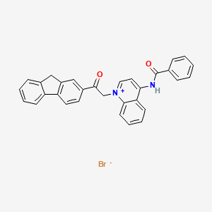 molecular formula C31H23BrN2O2 B5087832 N-[1-[2-(9H-fluoren-2-yl)-2-oxoethyl]quinolin-1-ium-4-yl]benzamide;bromide 