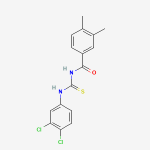 molecular formula C16H14Cl2N2OS B5087841 N-[(3,4-dichlorophenyl)carbamothioyl]-3,4-dimethylbenzamide CAS No. 6415-95-8