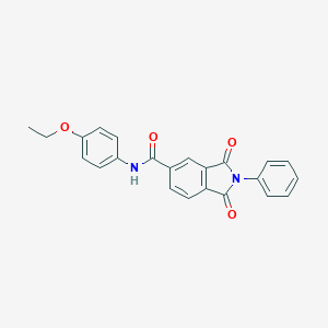 molecular formula C23H18N2O4 B508788 N-(4-ethoxyphenyl)-1,3-dioxo-2-phenyl-2,3-dihydro-1H-isoindole-5-carboxamide CAS No. 684227-16-5