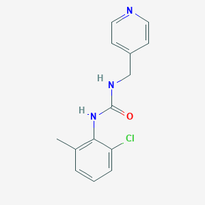 molecular formula C14H14ClN3O B050880 1-(2-Chloro-6-methylphenyl)-3-(pyridin-4-ylmethyl)urea CAS No. 124441-49-2