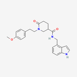 molecular formula C24H27N3O3 B5088057 N-(1H-indol-4-ylmethyl)-1-[2-(4-methoxyphenyl)ethyl]-6-oxopiperidine-3-carboxamide 