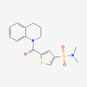 molecular formula C16H18N2O3S2 B5088064 5-(3,4-dihydro-2H-quinoline-1-carbonyl)-N,N-dimethylthiophene-3-sulfonamide 