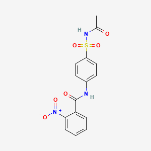 molecular formula C15H13N3O6S B5088079 N-{4-[(acetylamino)sulfonyl]phenyl}-2-nitrobenzamide 