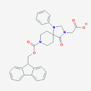molecular formula C30H29N3O5 B050881 Fmoc-3-羧甲基-1-苯基-1,3,8-三氮杂螺[4.5]癸烷-4-酮 CAS No. 215190-27-5