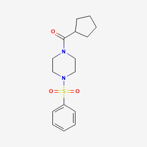 molecular formula C16H22N2O3S B5088254 CYCLOPENTYL[4-(PHENYLSULFONYL)PIPERAZINO]METHANONE 