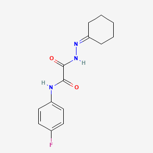 molecular formula C14H16FN3O2 B5088261 N'-(cyclohexylideneamino)-N-(4-fluorophenyl)oxamide 