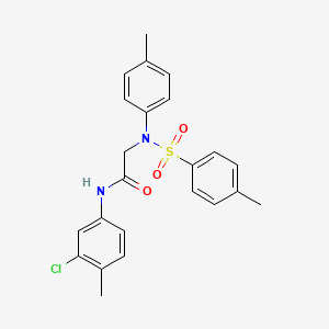 molecular formula C23H23ClN2O3S B5088315 N~1~-(3-chloro-4-methylphenyl)-N~2~-(4-methylphenyl)-N~2~-[(4-methylphenyl)sulfonyl]glycinamide 