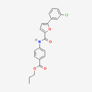 molecular formula C21H18ClNO4 B5088368 Propyl 4-[[5-(3-chlorophenyl)furan-2-carbonyl]amino]benzoate 