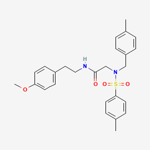 molecular formula C26H30N2O4S B5088655 N-[2-(4-methoxyphenyl)ethyl]-2-[(4-methylphenyl)methyl-(4-methylphenyl)sulfonylamino]acetamide 