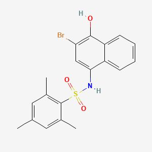 molecular formula C19H18BrNO3S B5088705 N-(3-bromo-4-hydroxy-1-naphthyl)-2,4,6-trimethylbenzenesulfonamide 