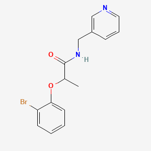molecular formula C15H15BrN2O2 B5088751 2-(2-bromophenoxy)-N-(pyridin-3-ylmethyl)propanamide 