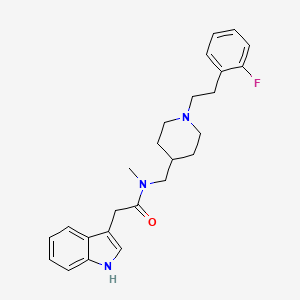 molecular formula C25H30FN3O B5088780 N-[[1-[2-(2-fluorophenyl)ethyl]piperidin-4-yl]methyl]-2-(1H-indol-3-yl)-N-methylacetamide 