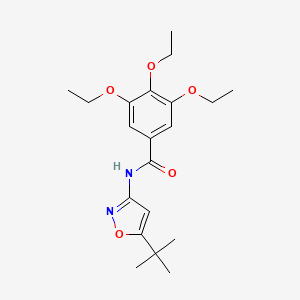 molecular formula C20H28N2O5 B5088898 N-(5-tert-butyl-1,2-oxazol-3-yl)-3,4,5-triethoxybenzamide 
