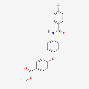 molecular formula C21H16ClNO4 B5088905 Methyl 4-[4-[(4-chlorobenzoyl)amino]phenoxy]benzoate 