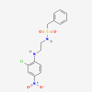 molecular formula C15H16ClN3O4S B5088969 N-{2-[(2-chloro-4-nitrophenyl)amino]ethyl}-1-phenylmethanesulfonamide CAS No. 5477-12-3