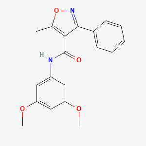 molecular formula C19H18N2O4 B5089146 N-(3,5-dimethoxyphenyl)-5-methyl-3-phenyl-1,2-oxazole-4-carboxamide 