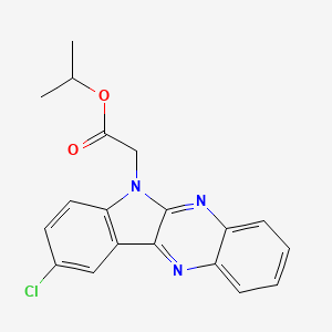 molecular formula C19H16ClN3O2 B5089220 PROPAN-2-YL 2-{9-CHLORO-6H-INDOLO[2,3-B]QUINOXALIN-6-YL}ACETATE 